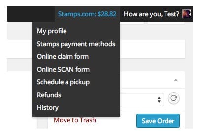 Monitor your Stamps.com account from WooCommerce admin.