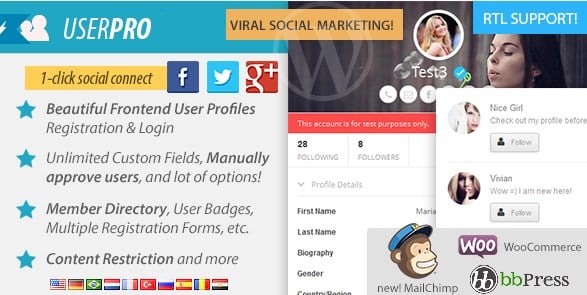 UserPro – User Profiles With Social Login 5.1.11