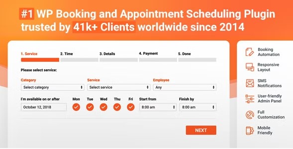 Bookly PRO – Appointment Booking and Scheduling Software System 8.3