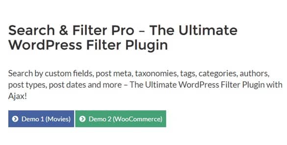 Search & Filter Pro – The Ultimate WordPress Filter Plugin 3.0.1