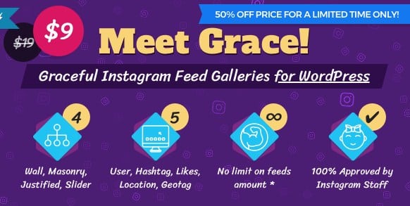 Instagram Feed Gallery – Grace for WordPress 1.2.8