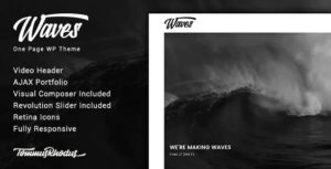 Waves – Fullscreen Video One-Page WordPress Theme