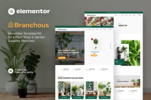 Branchous – Plant & Garden Store Elementor Template Kit