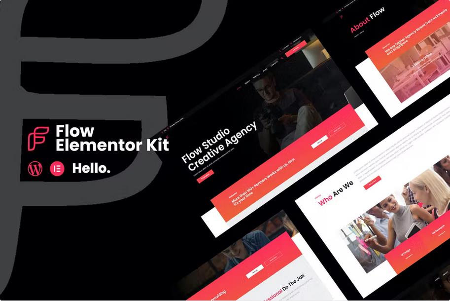 Flow – Creative Agency Business Elementor Template Kit Latest Version