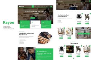 Kayoo – Wood Company Woocommerce Elementor Template Kit