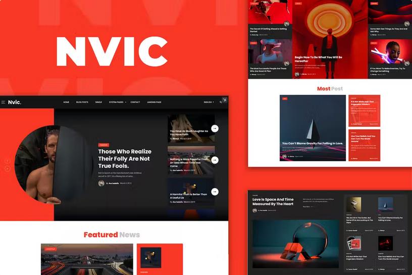 Nvic – Blog & Magazine Elementor Template Kit Latest Version