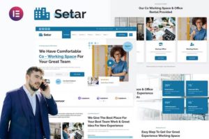 Setar – Coworking Space & Startup Office Elementor Template Kit