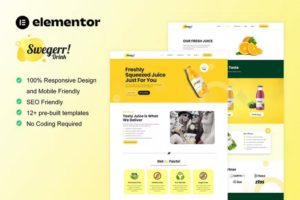 Swegerr – Juice & Fresh Drink Elementor Template Kit