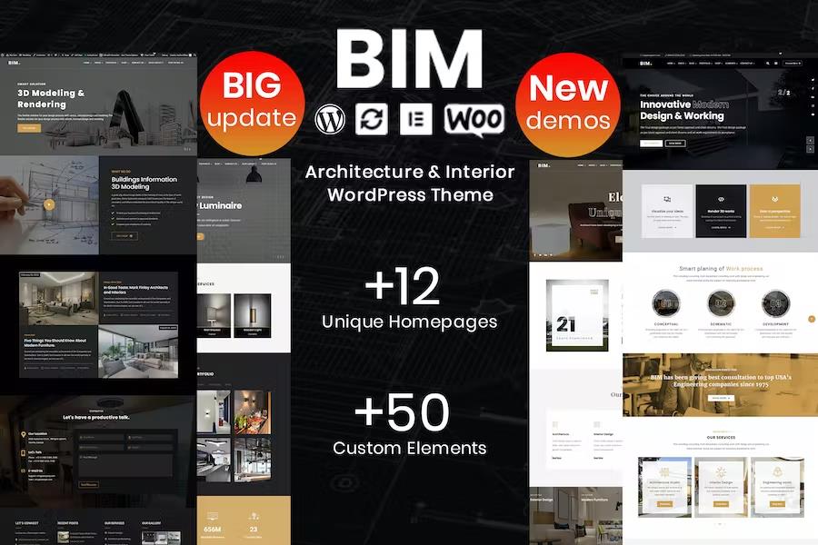 BIM – Architecture & Interior Design Elementor WordPress Theme 1.3.6