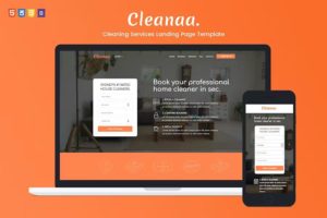 Cleanaa – Cleaning Services Landing Page Template