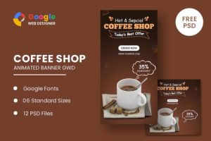 Coffee Shop Animated Banner Google Web Designer