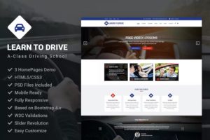 LearnToDrive – Driving School & Lessons HTML5 Template