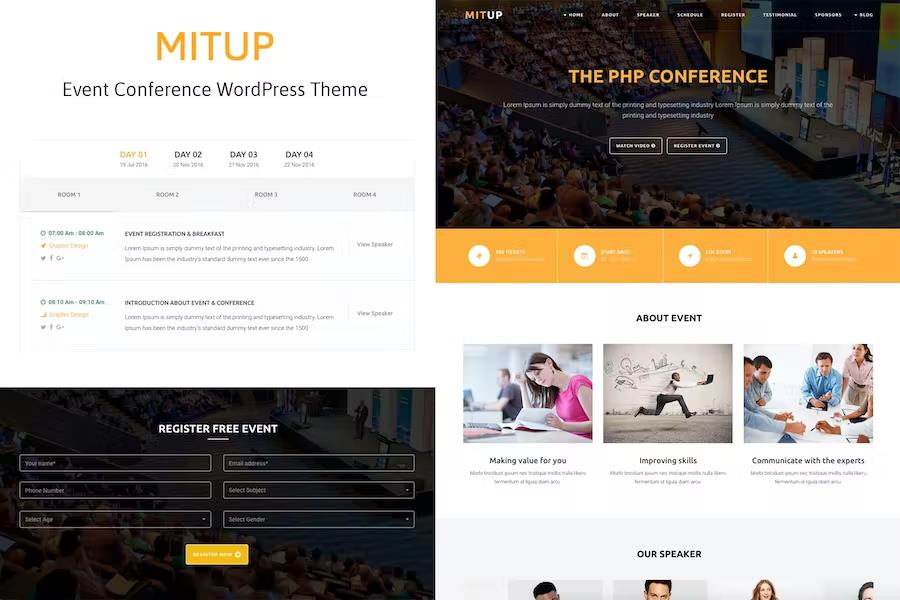 MitUp – Event & Conference WordPress Theme 1.3.1