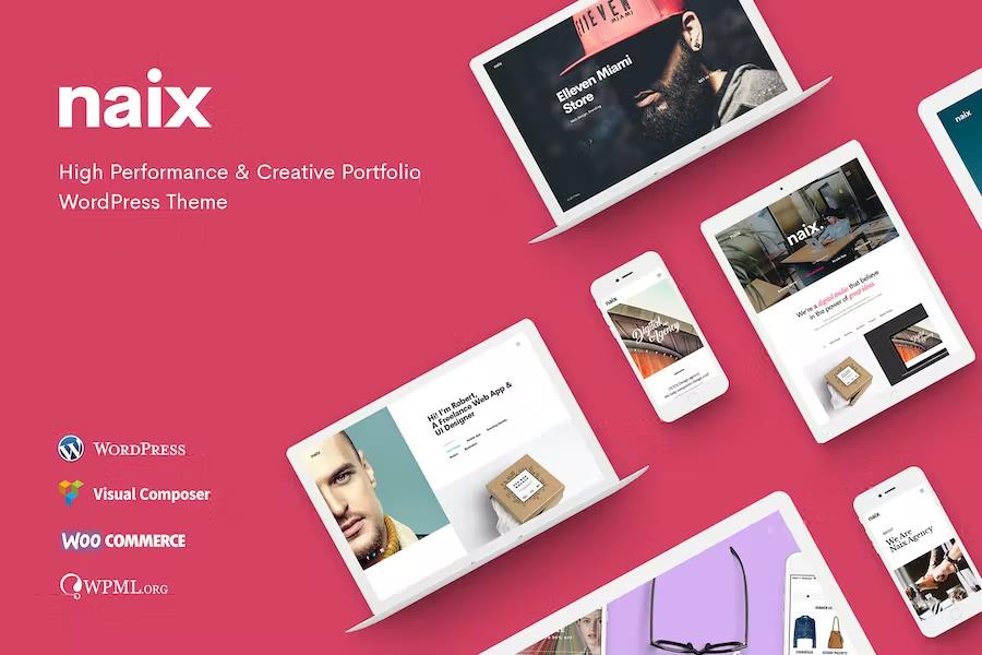 Naix – Creative & High Performance Portfolio WordPress Theme 1.5.9