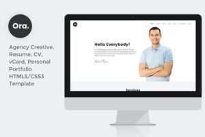 Ora – Responsive Resume  CV  vCard &  Personal Portfolio HTML5 Template