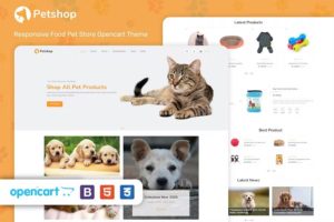 PetShop – Responsive Food Pet Store OpenCart 3 Theme