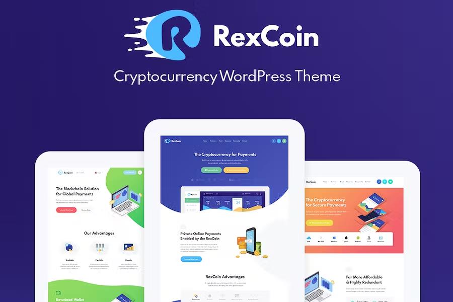 RexCoin – A Multi-Purpose Cryptocurrency & Coin ICO WordPress Theme 1.2.5