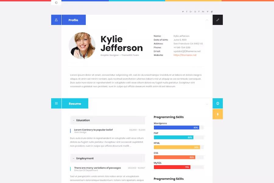 ShiftCV – Blog Resume Portfolio WordPress 3.0.11