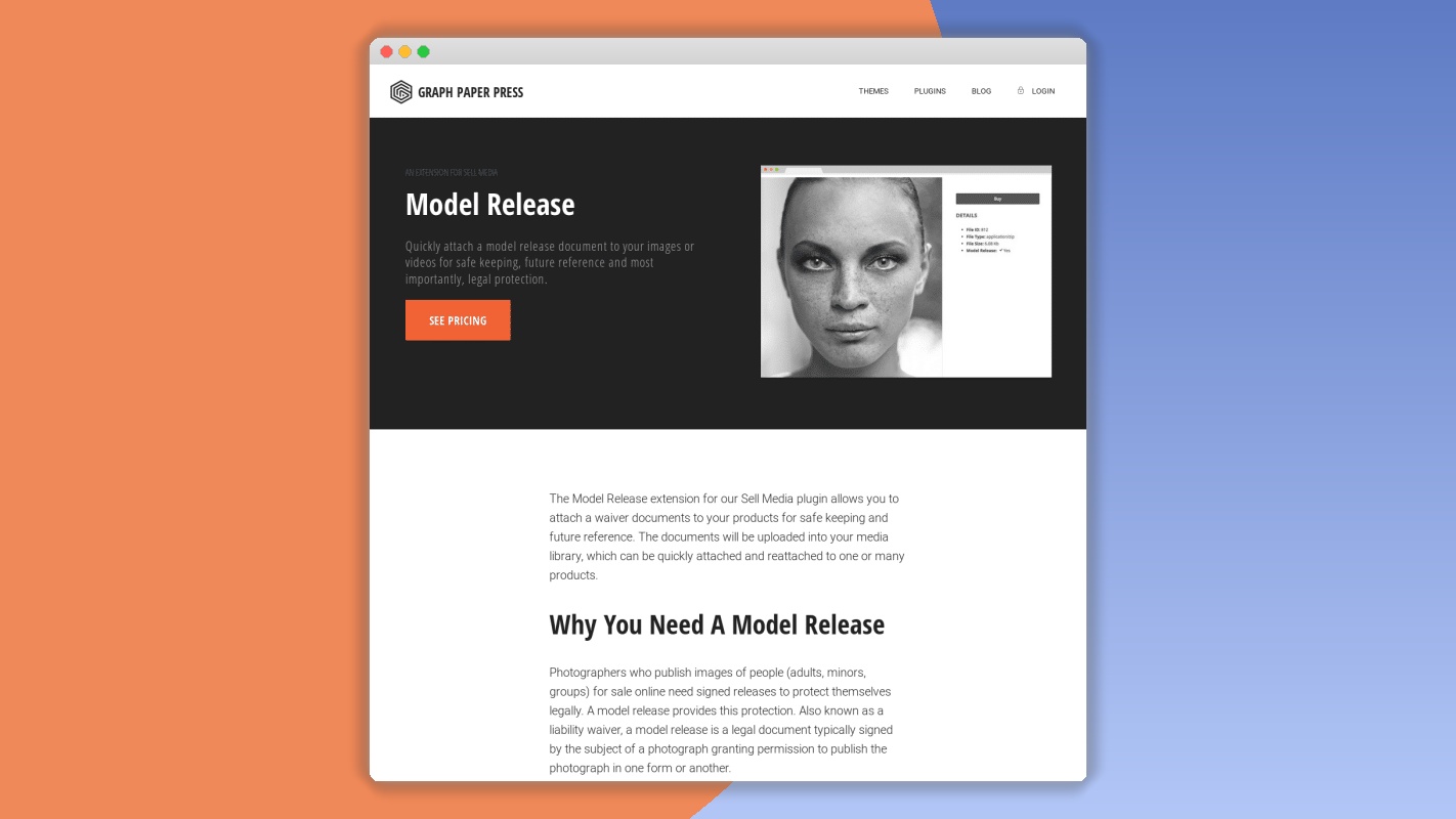Graph Paper Press Sell Media Model Release Add-On 1.1